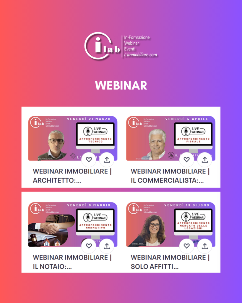 webinar per agenti immobiliari ILAB della Famiglia Grimaldi